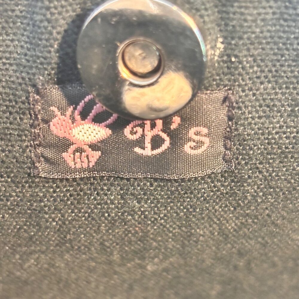 B’s Black & White Toile Print Tote Bag Gingham Design & Black Accent Dual Straps - Picture 3 of 7